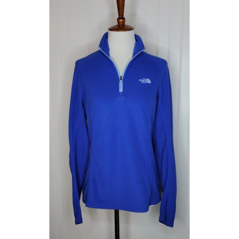 The North Face TKA 1/4 Zip Fleece Pullover Top Women's size Small Blue